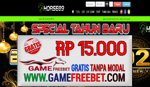 Horse89 Freebet Gratis Rp 15.000 Tanpa Deposit