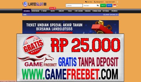 LandSlot88 Freebet Gratis Rp 25.000 Tanpa Deposit