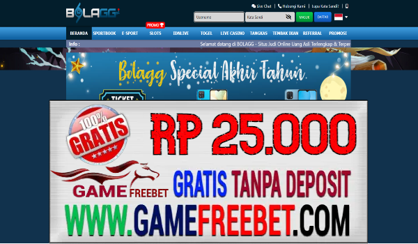 BolaGG Freebet Gratis Rp 25.000 Tanpa Deposit