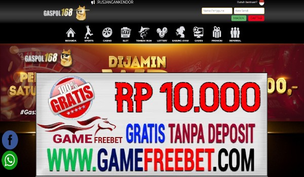Gaspol168 Freebet Gratis Rp 10.000 Tanpa Deposit