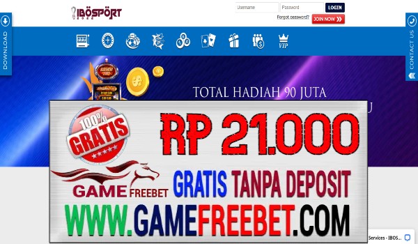 IBOSport Bonu Freebet Gratis Rp 21.000 Tanpa Deposit