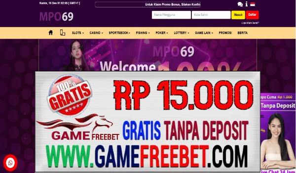 MPO69 Freebet Gratis Rp 15.000 Tanpa Deposit