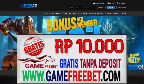 BOS01 Freebet Gratis Rp 10.000 Tanpa Deposit
