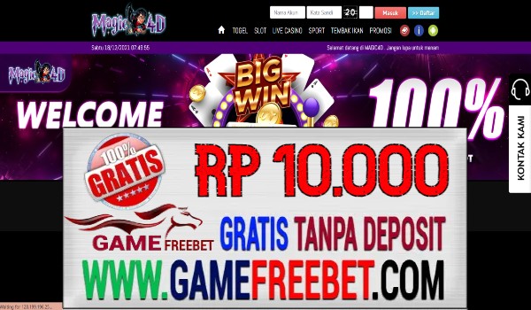 Magic4D Freebet Gratis Rp 10.000 Tanpa Deposit