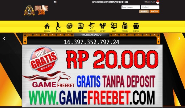 Online138 Freebet Gratis Rp 20.000 Tanpa Deposit