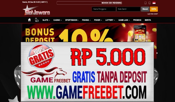 SlotJawara Freebet Gratis Rp 5.000 Tanpa Deposit