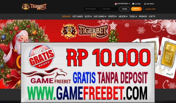 TigerBet888 Freebet Gratis Rp 10.000 Tanpa Deposit