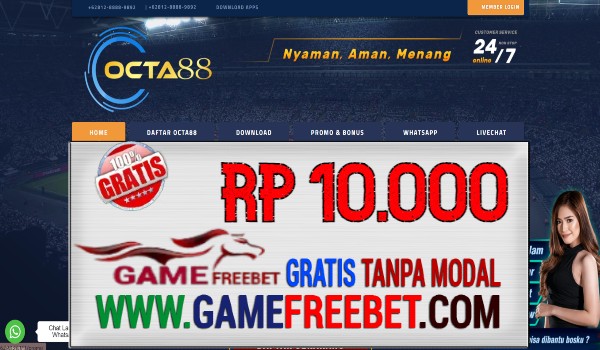 OCTA88 Gacor Freebet Gratis Rp 10.000 Tanpa Deposit
