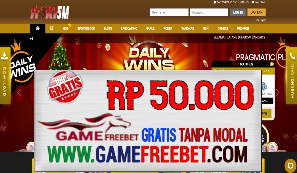 Hoki5M Gacor Freebet Gratis Rp 50.000 Tanpa Modal