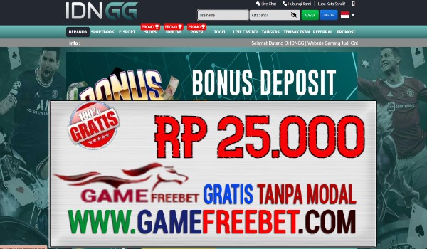 IDNGG Gacor Freebet Gratis Rp 25.000 Tanpa Modal