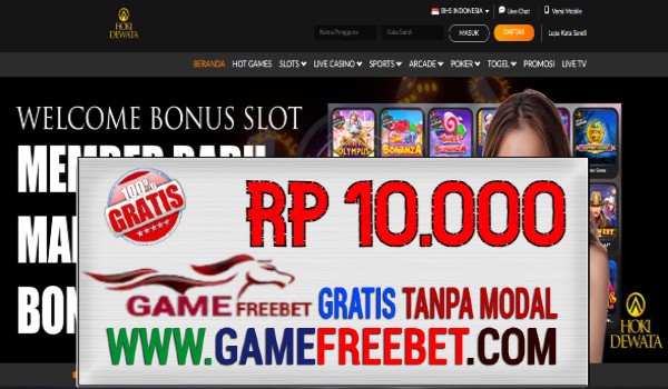 HOKIDEWATA Gacor Freebet Gratis Rp 10.000 Tanpa Deposit
