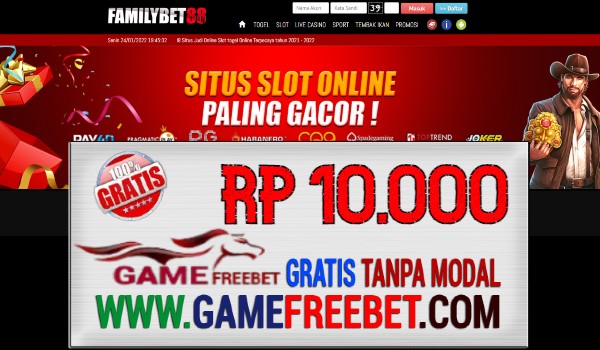 FamilyBet88 Freebet Gratis Rp 10.000 Tanpa Deposit