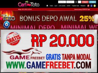 CeriToto Freebet Gratis Rp 20.000 Gacor Tanpa Deposit