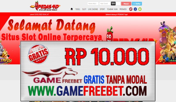 Pedas4D Freebet Gratis Rp 10.000 Tanpa Deposit