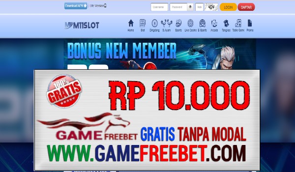 M11Slot Freebet Gratis Rp 10.000 Gacor Tanpa Deposit