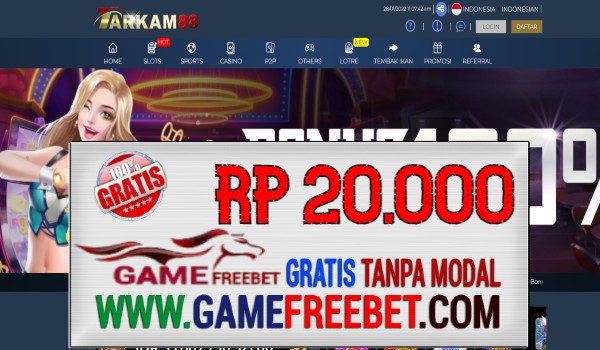 Tarkam88 Freebet Gratis Rp 20.000 Tanpa Deposit