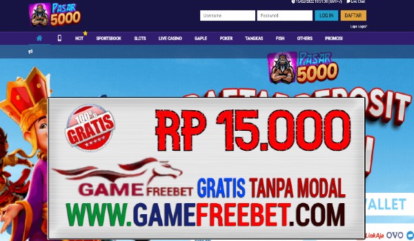 PASAR5000 Freebet Gratis Rp 15.000 Tanpa Deposit