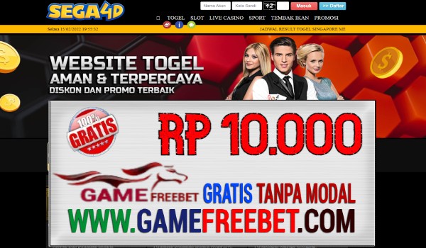 SEGA4D Freebet Gratis Rp 10.000 Tanpa Deposit