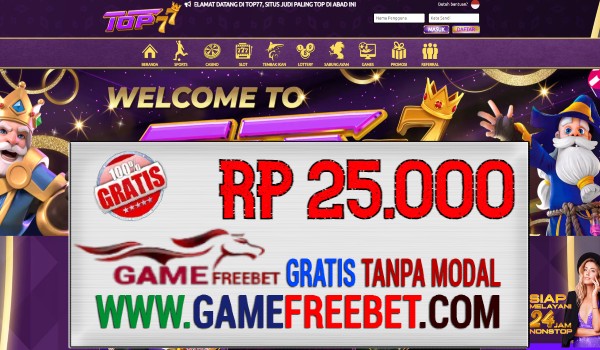 TOP77 Freebet Gratis Rp 25.000 Tanpa Deposit