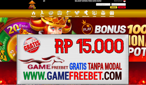Suhu88 Freebet Gratis Rp 15.000 Tanpa Deposit