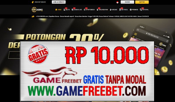 EGCasino88 Freebet Gratis Rp 10.000 Tanpa Deposit