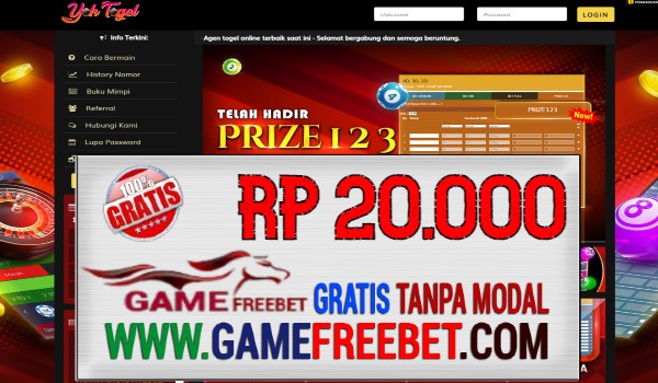 YOKTogel Freebet Gratis Rp 20.000 Tanpa Deposit
