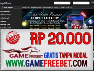 GengToto Freebet Gratis Rp 20.000 Tanpa Deposit