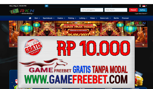 RKNSport Freebet Gratis RP 10.000 Tanpa Deposit