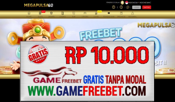 MegaPlus88 Freebet Gratis Rp 10.000 Tanpa Deposit