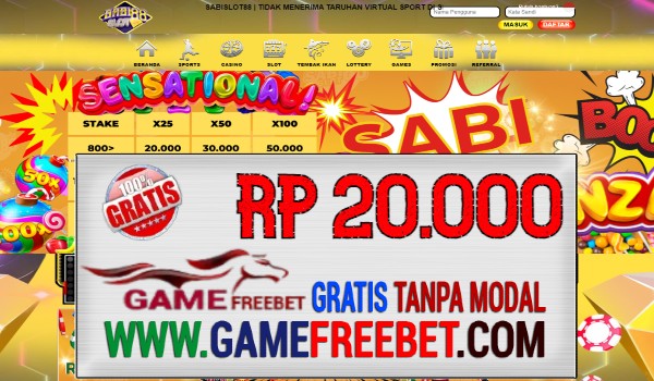 Sabislot88 Game Freebet Gratis Rp 20.000 Tanpa Deposit