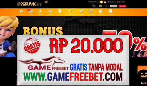 BERUANG77 Game Freebet Gratis Rp 20.000 Tanpa Deposit