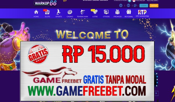 WARKOP66 Freebet Gratis Rp 15.000 Tanpa Deposit