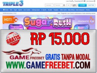 TRIPLE3 Freebet Gratis Rp 15.000 Tanpa Deposit