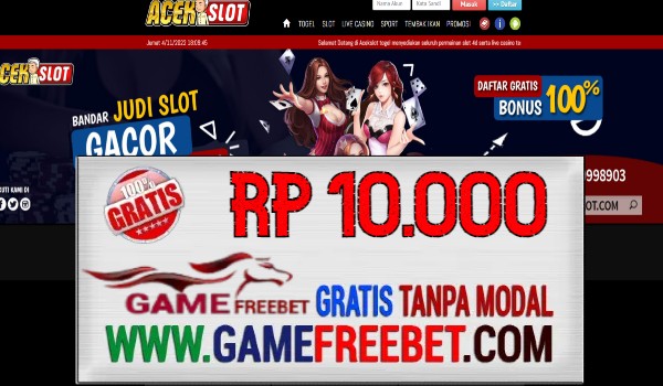 ACEKSLOT Freebet Gratis Rp 20.000 Tanpa Deposit