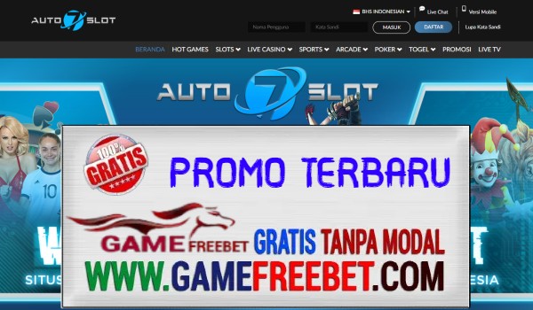 AUTO7SLOT Bonus Slot 100% Langsung Di Depan