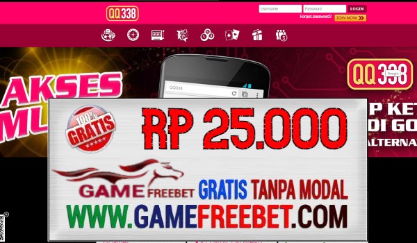 QQ338 Freebet Gratis Rp 25.000 Tanpa Deposit