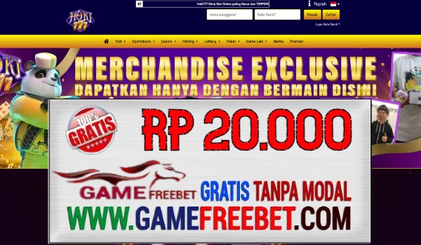HOKI777 Freebet Gratis Rp 20.000 Tanpa Deposit