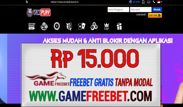 YUKPLAY Freebet Gratis Rp 15.000 Tanpa Deposit