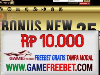 PREMIER189 Freebet Gratis Rp 10.000 Tanpa Deposit