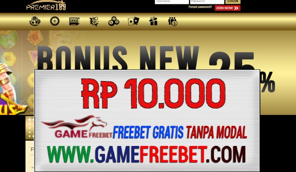 PREMIER189 Freebet Gratis Rp 10.000 Tanpa Deposit