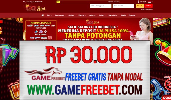 QQslot Freebet Gratis Rp 30.000 Tanpa Deposit