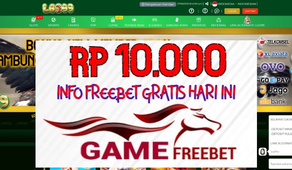 LGO99 Freebet Gratis Rp 10.000 Tanpa Deposit