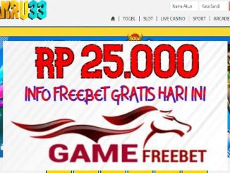 ANRU33 Freebet Gratis Rp 25.000 Tanpa Deposit