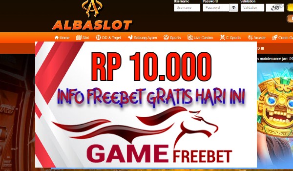 Albaslot Game Freebet Rp 10.000 Tanpa Deposit