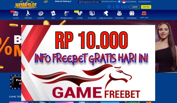 Nesiaslot Game Freebet Rp 10.000 Tanpa Deposit