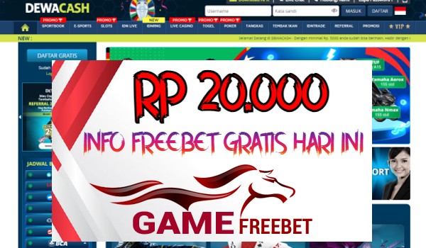 Dewacash Game Freebet Rp 20.000 Tanpa Deposit