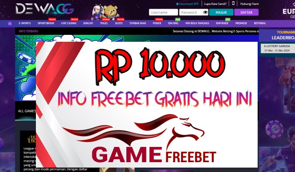 Dewagg Game Freebet Rp 10.000 Tanpa Deposit