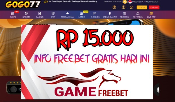 Gogo77 Game Freebet Rp 15.000 Tanpa Deposit