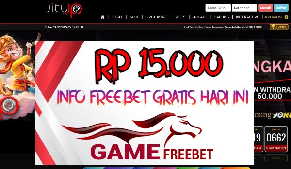 Jitujp Game Freebet Rp 15.000 Tanpa Deposit