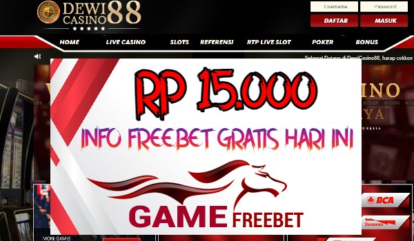 Dewicasino88 Game Freebet Rp 15.000 Tanpa Deposit